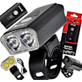 Miniatyrbillede 1 af 7: PROX MATAR Cykellygte - 900 Lumen, 2800mAh, USB-C Genopladelig Lys