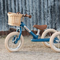 Miniatyrbillede 7 af 9: Børn Flettet Retro Cykel- og Løbehjulskurv