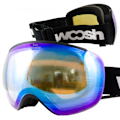 Miniatyrbillede 1 af 5: WOOSH Skibriller 2024 Unisex Sort/Blå - UV400, Anti-Fog, Kompatibel m. Korrektionsbriller, Optisk Rammesystem, Justerbar Rem
