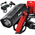 Miniatyrbild 1 av 11: PROX AERO Cykellys Sats Fram 400Lm + Bak 10Lm USB