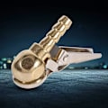 Miniatyrbillede 4 af 5: 2 stk. Dækventil Luftchuck, Dæk Inflator Måler Monteringsværktøj/Dæk Inflator Clip-on Bold Fod Dæk Inflator Bil Dæk Inflator Dysesæt