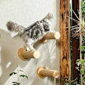 Miniatyrbild 4 av 5: Kattväggmöbel, 11,8 tum kattväggsteg för gipsvägg, katttrappor för väggmontering med juteklösbräda för de flesta katter, 2-pack