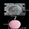 Miniatyrbillede 2 af 4: Lysestøbeform i plast, muslingeskalsform, aromaterapi