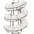 Miniatyrbilde 2 av 5: Egg Skelter 360 graders roterende spiraldesign dispenser egg holder stativ Ra