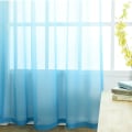 Miniatyrbillede 3 af 3: Sæt med 2 transparente gardiner Gradient Øje Polyester Vindue Myggenet 132*