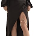 Pikkukuva 2 / 5: Sexy Pearl Thigh Chain Elastic Beaded Leg Chain Metal Tassel Multi-layer Le
