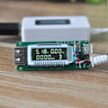 Miniatyrbild 5 av 5: Vit bakljus LCD digital display USB-amperemeter voltmeter laddning