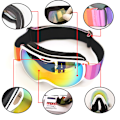 Miniatyrbilde 5 av 5: Barnegoggles for ski - Hjelmkompatible snøbriller for gutter og jenter med 100