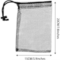 Miniatyrbild 2 av 5: 5 st Mesh-påsar Små, 20x15cm Påsar Dragskopåsar Mesh-påsar, Dragskopåsar Förpackningspåsar Mesh-påsar, Svarta Mesh-påsar Sandleksaker kompatibla Resor,