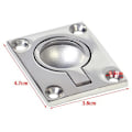 Miniatyrbilde 2 av 5: Felle Ring Pull Håndtak Luke Locker Skap Skjult Håndtak 48 x 38mm - St