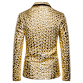 Miniatyrbillede 2 af 2: Herre Blazer Med Guld Folds En Knap Blazer XXL