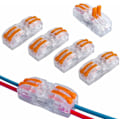 Miniatyrbilde 1 av 2: 10 stk Premium Lever-Nut Wire Connector Set, Bilateral 4 Hole Transparent Co