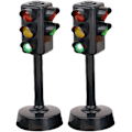 Miniatyrbillede 1 af 5: Legetøjs trafiklys, 2 stk. trafiklys legetøj trafiksignaler modellegetøj børn T