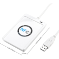 Miniatyrbillede 2 af 5: NFC RFID-læser, ACR122U kortlæser Smart NFC RFID-chipkortlæser ISO 14443A/B RFID-læser med gratis software i hvid