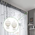 Miniatyrbild 3 av 4: 6 st 26-28 mm diameter gardinstång plast dekorativa ändknoppar (vit ihålig lykta)