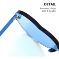 Miniatyrbillede 4 af 5: Oversized Rimless Solbriller All-in-One Hjertebriller Farvede Solbriller