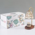 Miniatyrbilde 3 av 4: Lysvarmerlampe med dimmer, høydejusterbar lysvarmerlampe med varmespærer for duftlys, lysglass, voksvarmer varmela