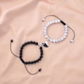 Miniatyrbillede 5 af 5: 2 stk. Par Armbånd Magnetisk Hjerte Mænd Kvinder Lyst Glans Delikat Match