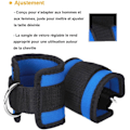Miniatyrbild 4 av 5: 2PCS fotledsstöd för styrketräning, justerbar D-ring fitness fotled handledsrem med hållbara flätor för magmuskler, ben och knappvikter övningar män och kvinnor