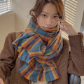 Miniatyrbillede 4 af 4: Dame Sjal Stor Langærmet Sjal Kvinder Trykt Sjal Sjal Med Ærmer Uld Shawl Shawl Silke Sjal Retro Strik Varme Retro Efterår Og Vinter