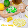 Miniatyrbillede 5 af 5: Frugt Coaster, 7 stk. 9 cm skridsikker bil coaster varmeisolering farverig unik skive silikone drikkekop måtte til drikkevarer forhindre møbler og bordplade
