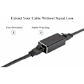 Miniatyrbild 5 av 5: RJ45-koppling, metallhölje RJ45 hona till hona Ethernet-förlängning, LAN-kontakt Inline-nätverkskontakter för Cat7 / Cat6 / Cat5e / Cat5 Ethernet-kabel (2-pack) Svart