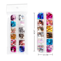 Miniatyrbild 5 av 5: Fjärilsglitter för nagelkonst 3D glittrande laserfjäril nagelpaljetter, flingor glitter för akryl nagelkonst design smink DIY dekorationssats