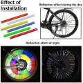 Miniatyrbillede 2 af 5: 72 stk. 6 farver eger reflekser cykel reflekser eger reflekser specielle rør eger reflektor reflekterende monteringsklemme
