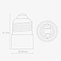 Miniatyrbilde 2 av 5: 4x sokkeladapter - E27 til E14 sokkelkonverter - E14 sokkellampeholderadapter for halogen LED-pære