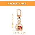 Miniatyrbillede 4 af 5: 3 stk. Lykkekat Nøglering Tegneserie Dyr Nøglering Lykke Charm Nøgle Kæde Ornament Studerende Charm