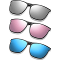 Miniatyrbillede 1 af 5: 3 par store polariserede clip-on solbriller store anti-reflekterende TR9