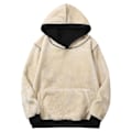 Miniatyrbillede 2 af 4: Dames Casual Vinter Varm Fleece Sherpa Foret Jakke Hættetrøje Tyk Pullover Plus Med Lommer（Størrelse：L）