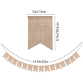 Miniatyrbillede 2 af 4: 15 stk. Burlap Vimpler, Perfekt Trekantet Flag Diy Dekoration Til Bryllup,