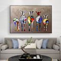 Pikkukuva 4 / 5: Zebra Herd Colorful Rears Street Art Canvas, ei sisällä kehystä 40x50cm