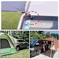 Miniatyrbild 4 av 5: 4 st camping sugproppar med fästkrokar - Extra starka och mångsidiga
