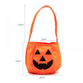 Miniatyrbillede 1 af 4: Græskarposer Non-woven gavepose Trick Or Treat poser Græskarholder til Halloween-festartikler (orange) (2 stk.)