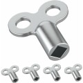 Miniatyrbilde 1 av 5: Sett med 5 radiatoravluftingsnøkler - Holdbare aluminiumsavluftingsnøkler - Radiatoravluftingsnøkler for mange radiatorer - Praktisk avluftingsnøkkel for varmeovner