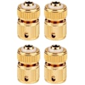 Miniatyrbillede 1 af 5: 4 stk. haveslangekobling messing hurtigkobling 1/2\" vandslangekobling