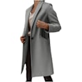 Miniatyrbillede 1 af 5: Grå Trenchcoat til kvinder Jakke Vinter Hætte Oversized Elegant