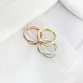 Miniatyrbild 5 av 5: S925 Silver Plated X Ring Simulerad Diamant Criss Cross Ring för Kvinnor Storlek 9