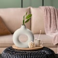 Miniatyrbillede 5 af 5: Dekorativ keramisk vase, mat beige vase, håndlavet tørrede blomster vase, Bei