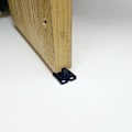 Miniatyrbillede 5 af 5: Sortbelagt kulstofstål skydedørsstyreskinne - 45 x 20 x 20 mm