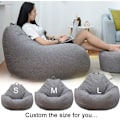 Miniatyrbild 4 av 4: Sittpuff för vuxna, soffa, innerfodral, lat soffstol, utan fyllning.