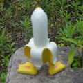 Miniatyrbillede 4 af 4: Havefigurer til havedekoration, kreative bananand-figurer i harpiks