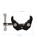 Miniatyrbillede 2 af 3: Super Clamp 2-pak til Tripodben, Kameraovervågning, LED-lys, Sort
