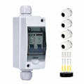 Miniatyrbild 1 av 8: DC 40A Avbrottsbrytare Transparent Skyddande Kåpa Miniatyrkretsbrytare med IP65 Distributionsbox 1000V
