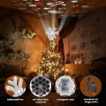 Pikkukuva 3 / 5: Joulukuusen latvatähti - Lumihiutale Joulukuusen latvatähti valaistu 3D pyörivällä lumihiutaleella - LED ontto glitter projektori - Joulukuusen latvatähti joulukuusen koristeisiin (hopea)