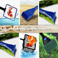 Miniatyrbillede 4 af 4: 6 i 1 Akvarie Rengøringssæt med Fiske Net, Landing Net, Grus Rake, Plante Clip, Squeegee, Svampe og Connector (6 i 1)
