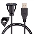 Miniatyrbild 1 av 5: Universell USB-förlängningskabel för bil, instrumentpanel, infälld montering för bilradio