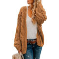 Miniatyrbillede 1 af 5: Dame Åben Front Langærmet Chunky Strik Cardigan Sweaters Løs Yderbeklædning C